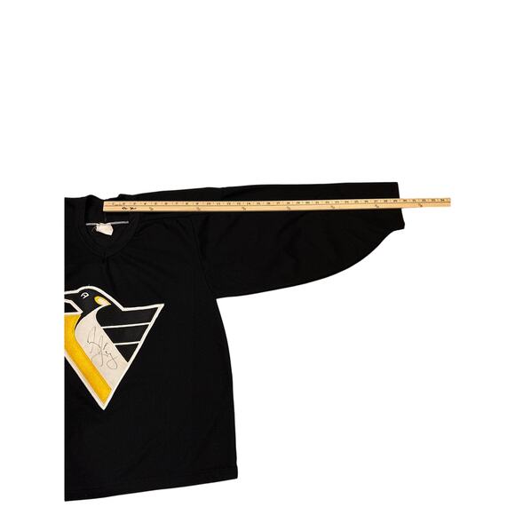 Vtg Pittsburg Penguins Autographed Jersey Shirt Mens Small Black *READ - Picture 7 of 8